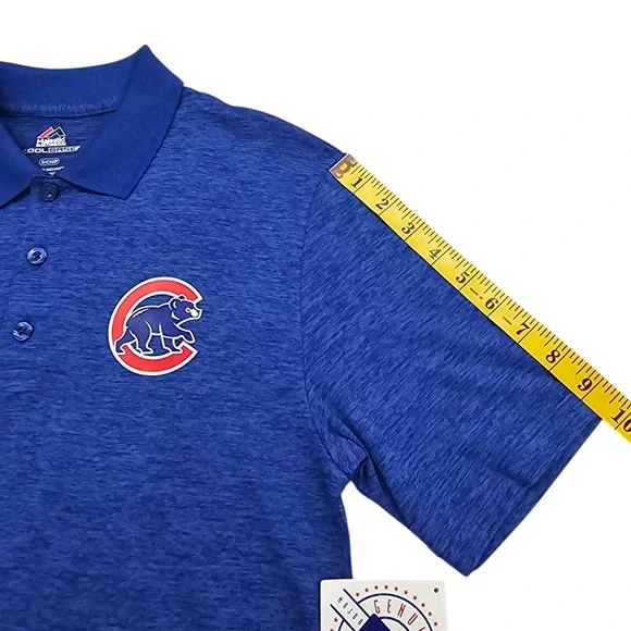 NWT Chicago Cubs Polo Shirt Mens Small Majestic Cool Base Graphic Print Baseball - Picture 12 of 12